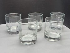 Luminarc Octime Octogoon Frankreich 8-eckig 5 Whisky Gläser Vintage