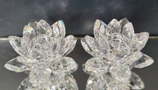 Swarovski 2er SET  SEEROSE KERZENHALTER KLEIN WATER LILY SMALL Top Zustand
