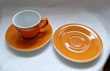 1 Kahla Espresso Tasse & 2 Untertassen Pronto Colore Orange runde Form TOP