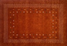 Terrakotta Teppich 100% Wolle