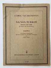 Noten. Beethoven. No, non Turbati. Szene & Arie.  Partitur mit Klavierauszug.