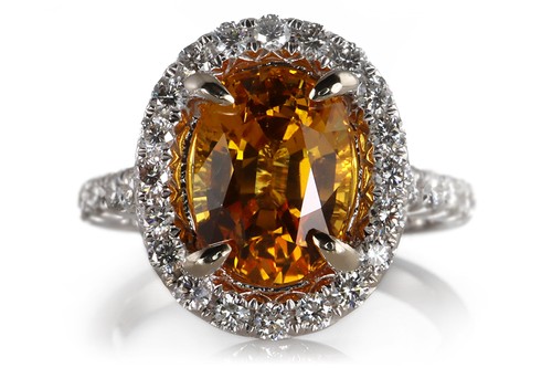 Ring orange gelber saphir - orange,