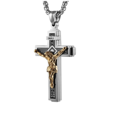 Kreuz halskette edelstahl für - halskette,