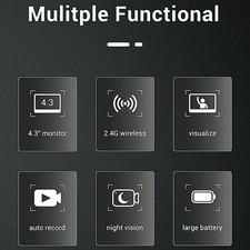 HD Video Türklingel mit Funksprechanlage und 4 3 Displays für Hausschutz