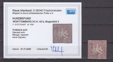 Württemberg, 1873 Mi. 42 b o