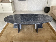 Couchtisch - Handarbeit, Einzelstück Granit Blue Pearl Carrara. 178 x 67 x 50 cm