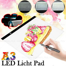 A3 LED Dimmbar Lichttisch Leuchttablet Tracing Lightpad Board Zeichenbrett USB