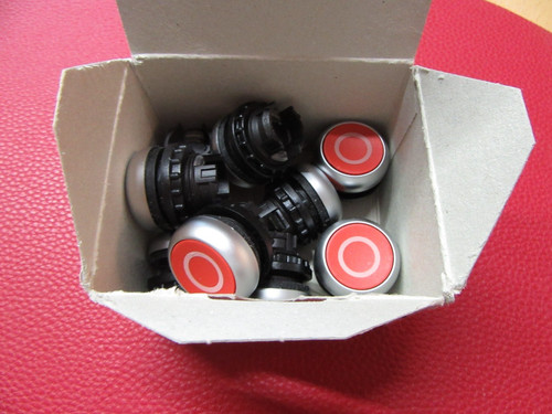 Drucktaster rot symbol o - 9x,