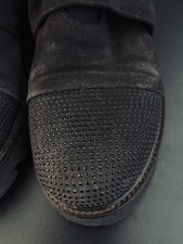 NOW Stiefeletten Gr. 39 Nubuk Glitzer Grau Schuhe Boots Damen