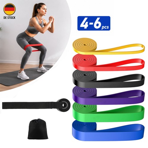 6er set fitnessbänder - set,