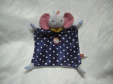 DIE SPIEGELBURG/BABY GLÜCK Schmusetuch ELEFANT grau blau mit Punkten Coppenrath