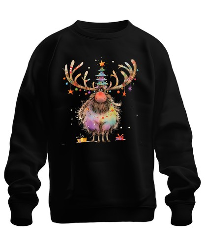 Lustiges weihnachtsrentier - lustiges,