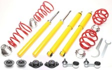 TA TECHNIX Gewindefahrwerk + Domlager + Koppelstangen für BMW 3er E30 45mm Ø Fb.