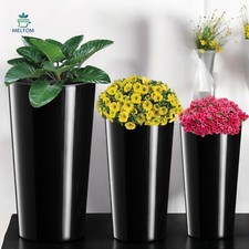 Runder blumentopf mit einsatz - blumentopf,