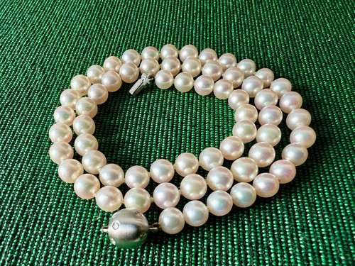 Feine akoya perlenkette 585 - feine, wg