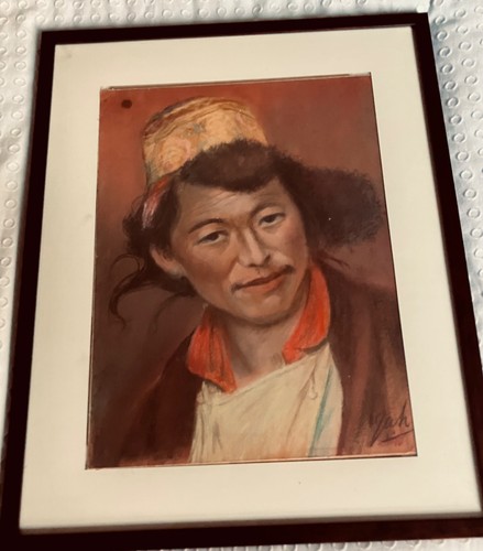 Original pastellzeichnung 50er - pastellzeichnung,