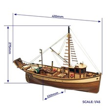 OcCre Palamós Fischkutter Holzmodell Bausatz 1/45 Schiff