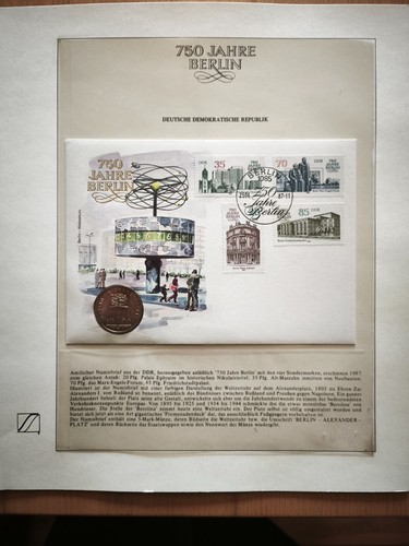 750 jahre berlin - berlin, numisbrief