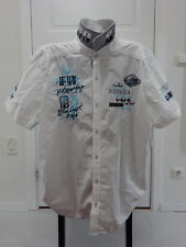 Camp David Hemd Kitesurfing Kurzarm weiß mit türkis Gr. XL