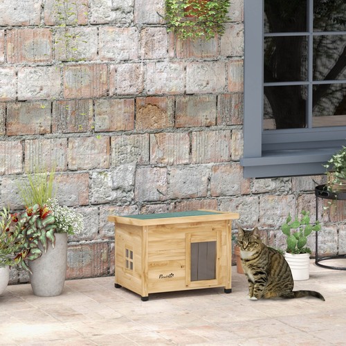 Pawhut katzenhaus aus holz - aus,