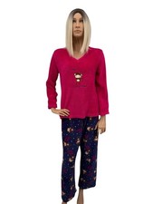 Love to Lounge Schlafanzug Winter pink marineblau Größe s