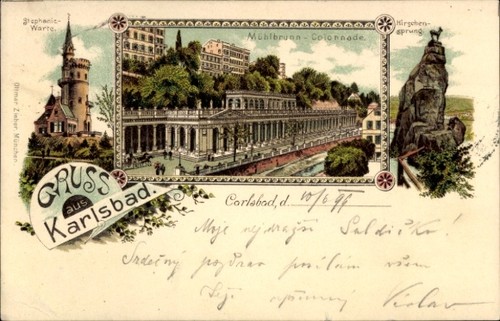 Litho karlovy vary - karlovy, karlsbad