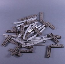 LEGO® Konvolut Eisenbahn Schiene 12 V Schwellen Schweller Kurve grau Train Zug