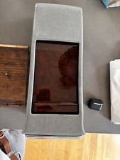 W126 - Fond Rollobox SEC - grau - Leder - Wurzelholz - neue Jalousie