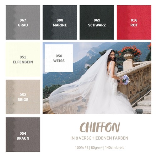 Chiffon blusenstoff edel 8 - -,