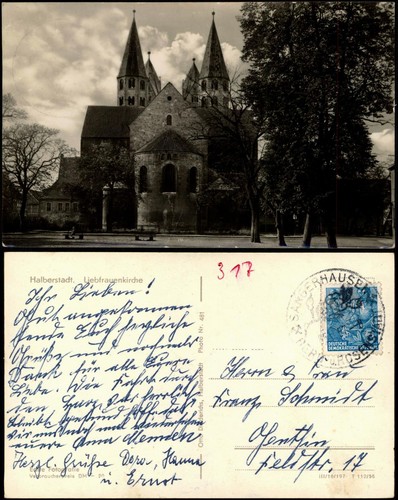 Ansichtskarte halberstadt - ansichtskarte,