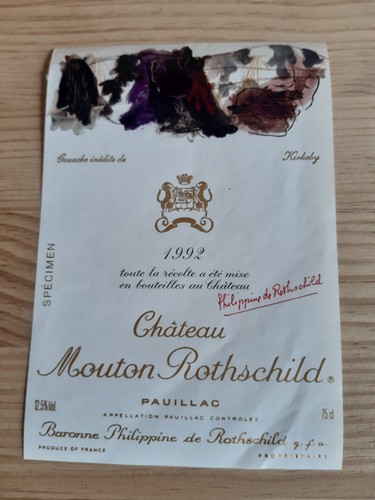 Weinetikett chateau mouton - weinetikett,