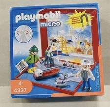 Playmobil Microwelt 4337, Hafen, Kran, zum Mitnehmen, Magnetisch, Box, Meer