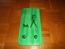 Hunde Garderobe, Leinenhalter, Handarbeit, NEU, Hakenleiste mit Motiv