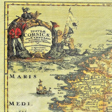 ALTE SEEFAHRERKARTE KORSIKA /