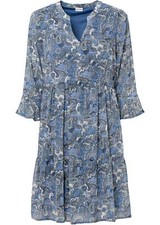 Chiffon-Kleid Gr 34 Blau