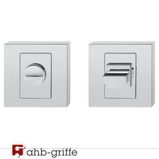 AHB Bad-Rosettenpaar 3191WC Rosette Chrom poliert Badverriegelung Schlitzscheibe