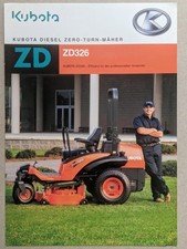 Kubota ZD326 Diesel ZERO-TURN Mäher Rasenmäher Aufsitzmäher Prospekt