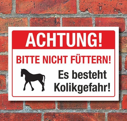 Schild achtung pferde - achtung,