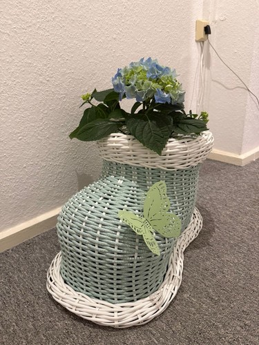 Geflochtener blumentopf - geflochtener,