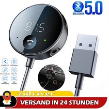 Bluetooth5.0 FM Transmitter Auto Radio Adapter Freisprecheinrichtung KFZ Kit DE.