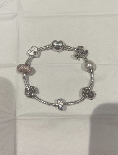 Pandora charm armband - pandora-charm, silber