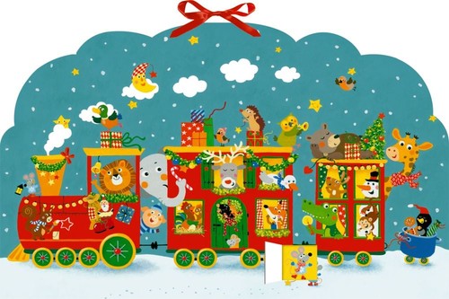 Bunte weihnachtseisenbahn der - bunte,