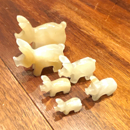 Schweine dekofiguren set - schweine, 6