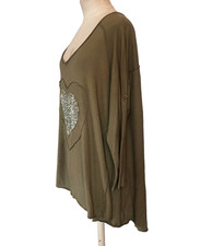 💙 Damen Shirt-Bluse Oliv