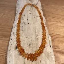 Baltik Bernstein Kette Natur Amber Necklace Vintage natürliche schöne Farben