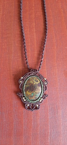 Makramee kette halskette boho - makramee,