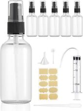 6 x 50ml 100ml Sprühflaschen aus Glas Pumpspray Glasflasche Zerstäuber Sprühkopf