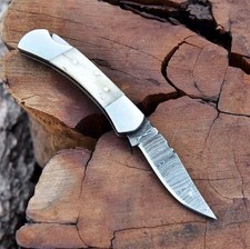 Damast Taschenmesser Handgefertigt Klappmesser Damaskus Damaszener Top Geschenk 