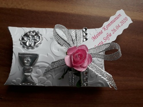 Rosa gastgeschenke taufe - gastgeschenke,