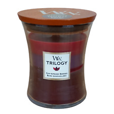 Duftkerze WoodWick Trilogy Sun Ripened Berries knisterndem Docht Sanduhrglas
